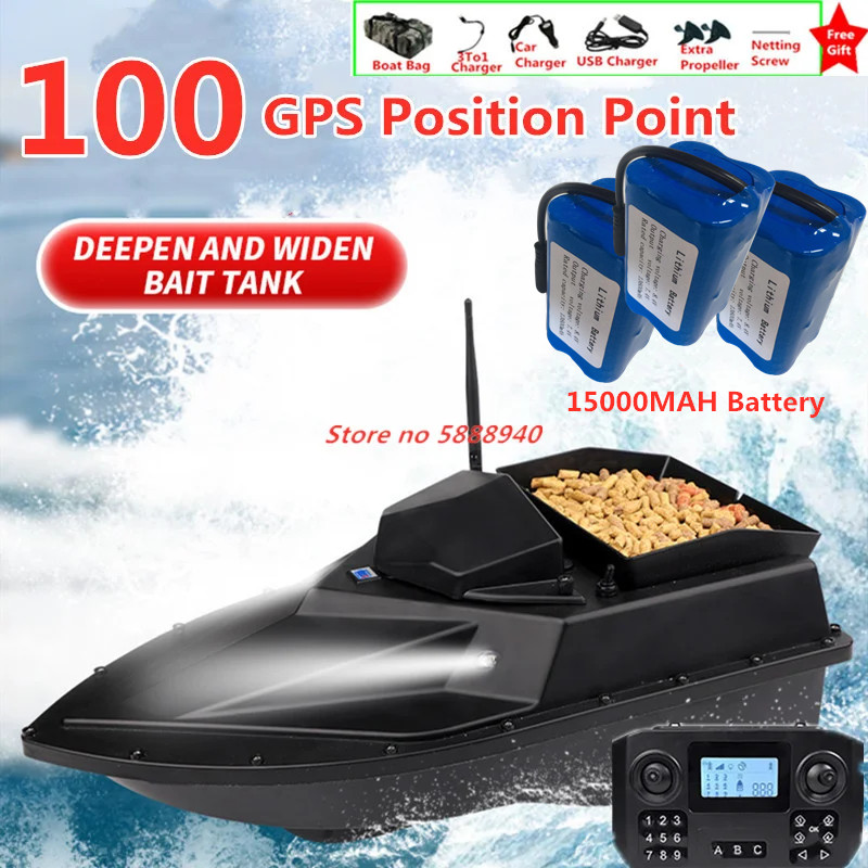 Fishing Hook Size - Perahu Umpan Pancing RC 100GPS Position,