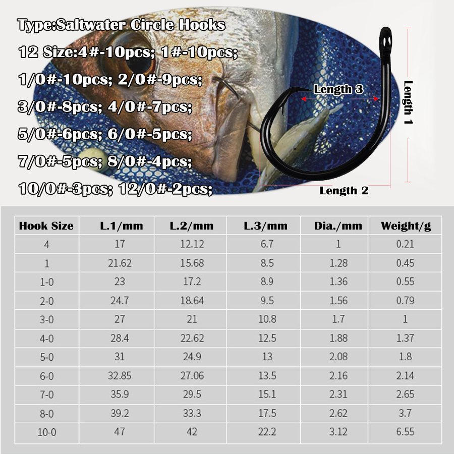 Mata Kail Lingkaran 3X Kuat un - Fishing Hook Assortment ulasan dan harga